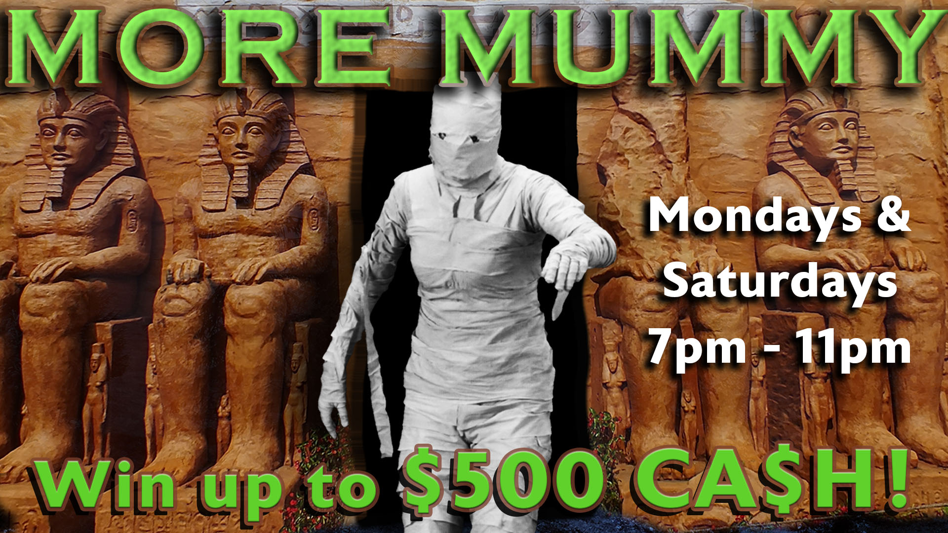 More Mummy, Casino Promotions, Promos, Cash Prizes, Cash Promotion