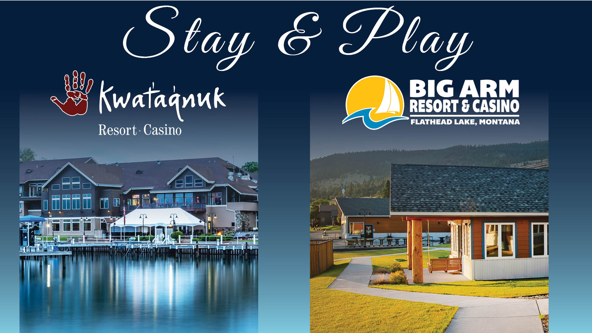 Stay and Play, Stay and Play Package, Kwataqnuk Hotel, Kwataqnuk, Big Arm Resort and Casino, Big Arm Resort, Big Arm, Big Arm room, cabin, hotel room, Big Arm Resort Stay and Play, Big Arm Stay and Play package, Big Arm Stay and Play, Kwataqnuk Resort Stay and Play, Kwataqnuk Stay and play, Polson Stay and Play package, Polson hotel, Montana Stay and Play, discount, discounted room rate, kwataqnuk discounted room rate, Big Arm discounted cabin, hotel savings, cabin discount, hotel discount, Kwataqnuk discount, Kwataqnuk Resort Discounts, Big Arm discount, Big Arm Resort discount, specials and packages, special, package, kwataqnuk specials and packages, Polson hotel specials