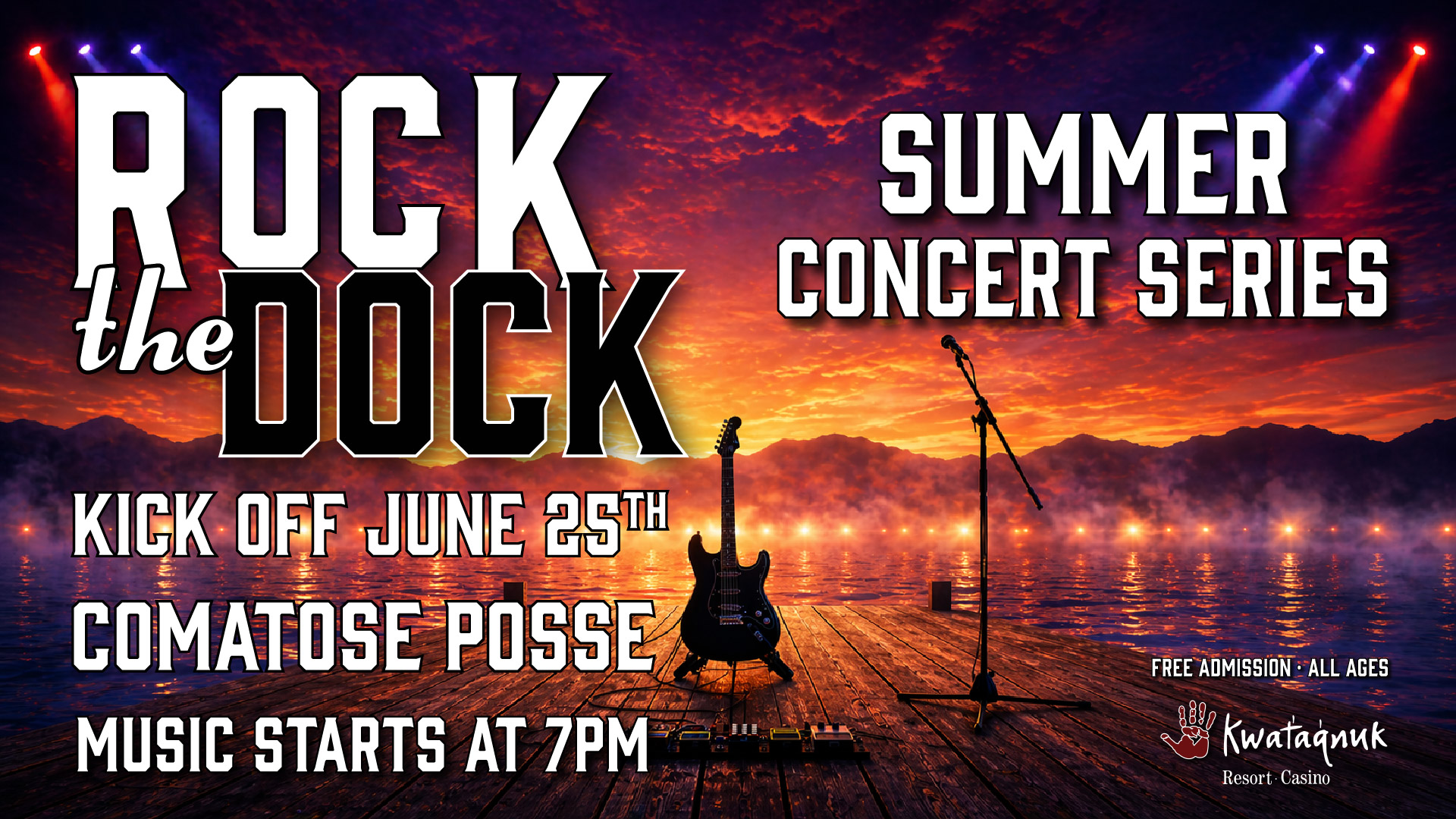Rock the Dock Summer Concert Series June, Rock the Dock - Comatose Posse
